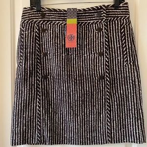 Tory Burch, Brown & white skirt. Size 10. NWT